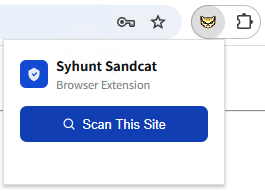ブラウザの Syhunt Sandcat を開く